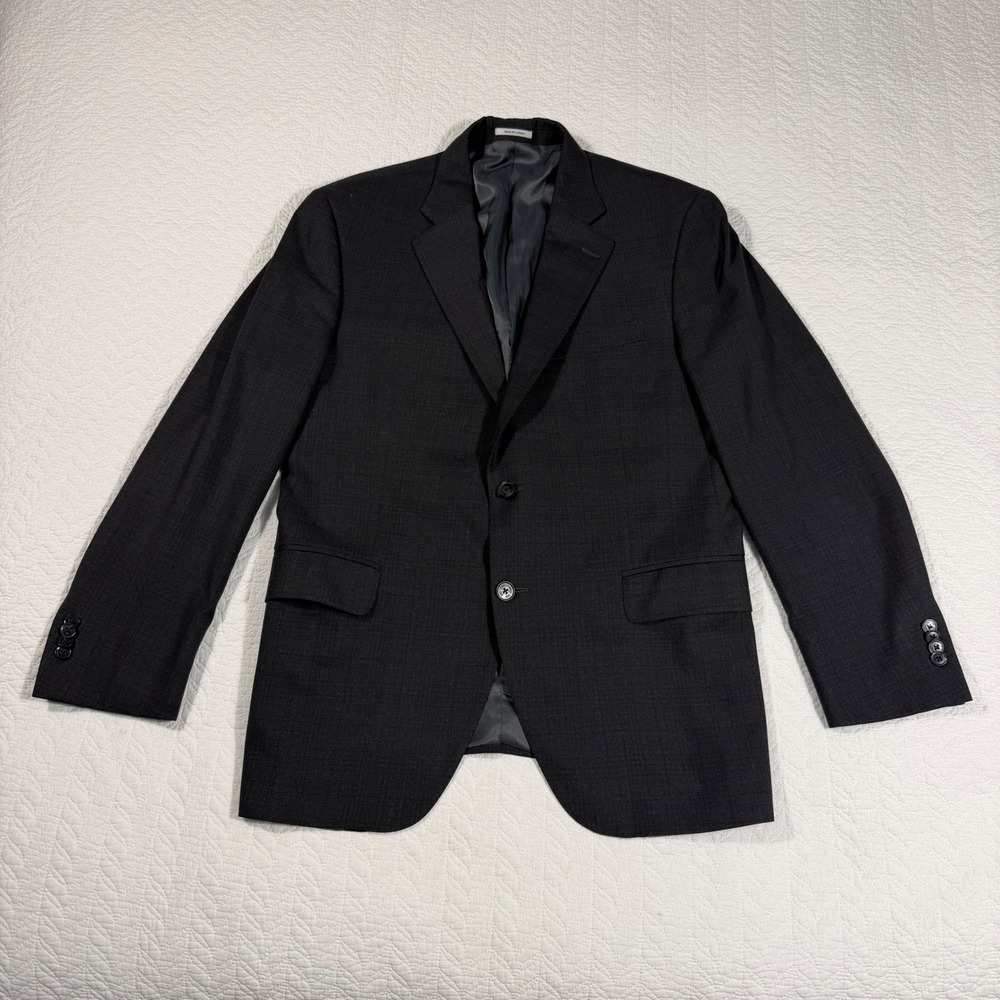 VTG Peter Millar Blazer Men 44R (Fit 40R) Charcoal Grey Quiet Luxury Wool Union